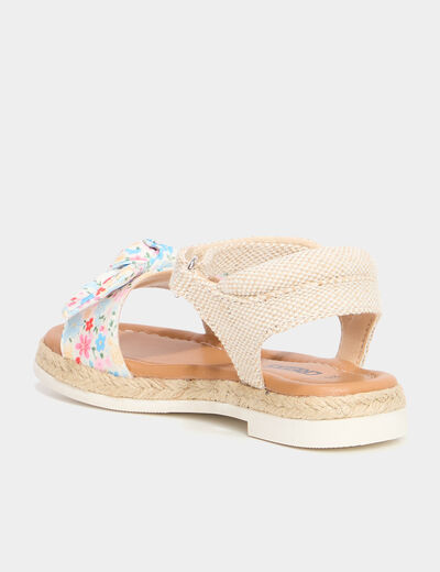 Sandales avec noeuds multicolore fille