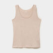 D&eacute;bardeur bretelles larges coton beige femme