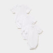 Lot 3 bodies US coton manches courtes blanc b&eacute;b&eacute;