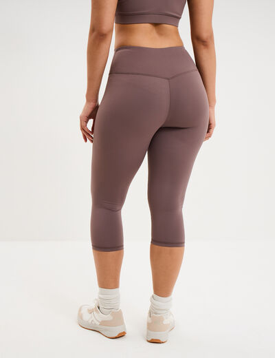 Legging corsaire de sport stretch mauve femme