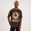 T-shirt manches courtes coton Nirvana marron fonc&eacute; homme