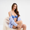 Soutien-gorge corbeille dentelle bleu lavande femme