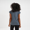 T-shirt d&eacute;lav&eacute; en coton gris femme