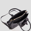 Sac rectangulaire avec foulard noir femme