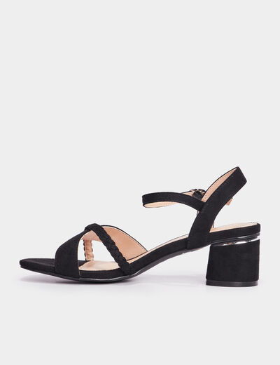 Sandales &agrave; talons Mosquitos noir femme