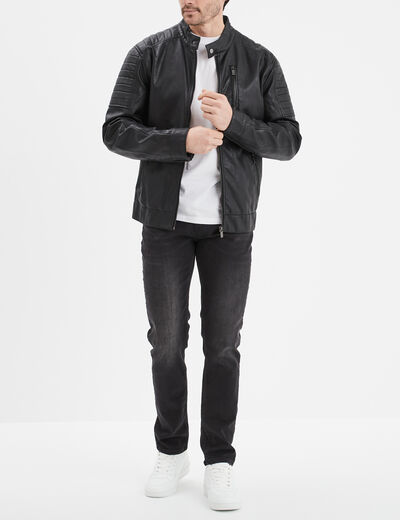 Jean stretch coupe slim denim noir homme