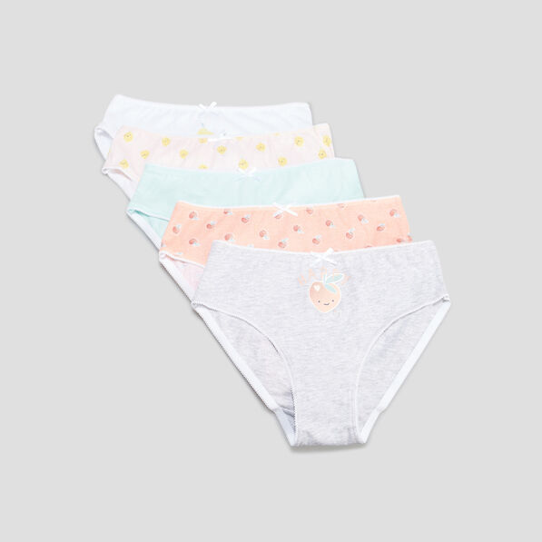 lot 5 culottes coton rose saumon fille Lot 5 culottes coton rose saumon fille
