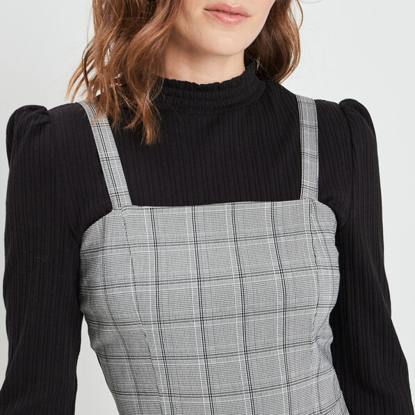 robe ajustee bretelles larges gris femme Robe ajustée bretelles larges gris femme