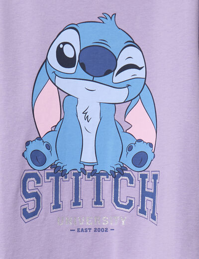 T-shirt manches longues coton Stitch parme fille