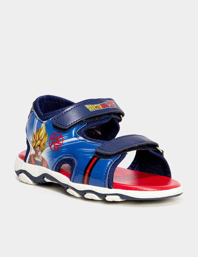 Sandales à scratchs Dragon Ball Z bleu garçon