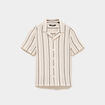 Chemise droite manches courtes coton ivoire gar&ccedil;on