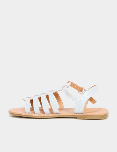 Sandales avec brides bleu ciel fille