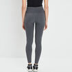 Legging taille haute côtelé gris foncé femme