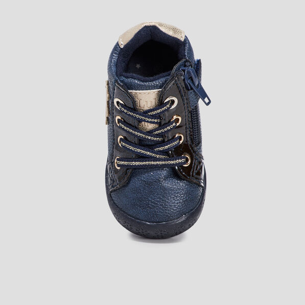 Bottillons Lulu Castagnette bleu marine bébé fille