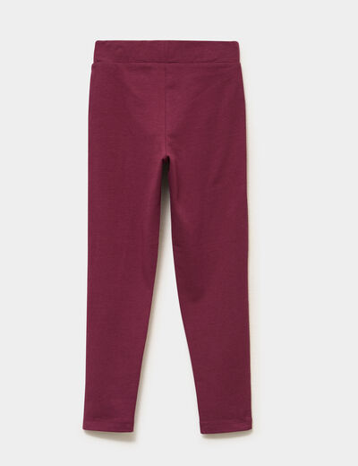 Legging taille &eacute;lastiqu&eacute;e Kappa bordeaux fille
