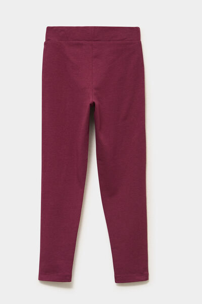Legging taille &eacute;lastiqu&eacute;e Kappa bordeaux fille
