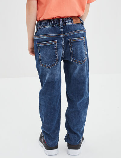 Jean stretch jogger taille élastiquée denim stone garçon