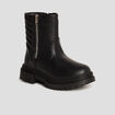 Bottines motardes détails zippés noir fille
