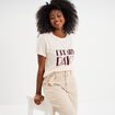 T-shirt manches courtes coton blanc femme