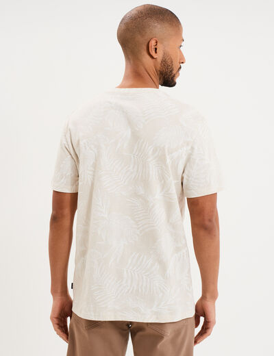 T-shirt manches courtes col rond gris homme