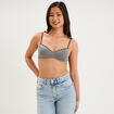 Soutien-gorge triangle padd&eacute; vert clair femme