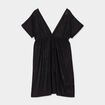Robe de plage ajour&eacute;e col V noir femme