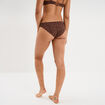 Culotte microfibre sans coutures marron femme