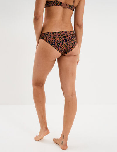Culotte microfibre sans coutures marron femme
