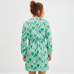 Robe courte trapèze satin Mosquitos vert menthe femme