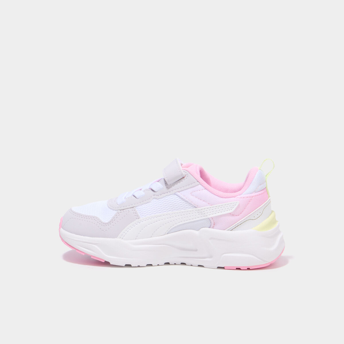 Baskets running &agrave; scratchs Puma Trinity rose clair fille