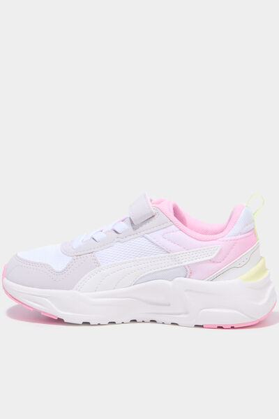 Baskets running &agrave; scratchs Puma Trinity rose clair fille