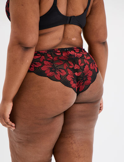 Culotte avec dentelle rouge femme grande taille