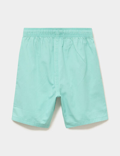 Bermuda short loose &eacute;lastiqu&eacute; coton vert clair gar&ccedil;on