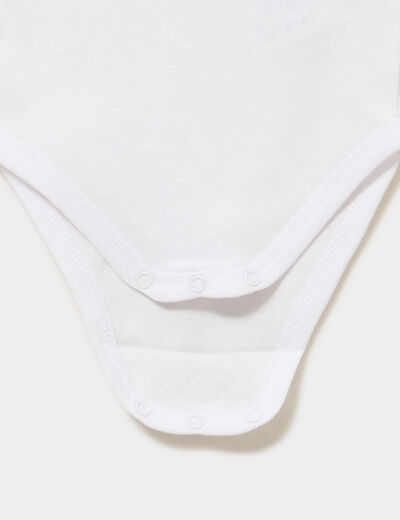 Lot 3 bodies marcels coton sans manches blanc b&eacute;b&eacute;