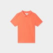 Polo manches courtes à détail brodé rouge corail garçon