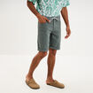 Bermuda en jean straight 5 poches vert kaki homme