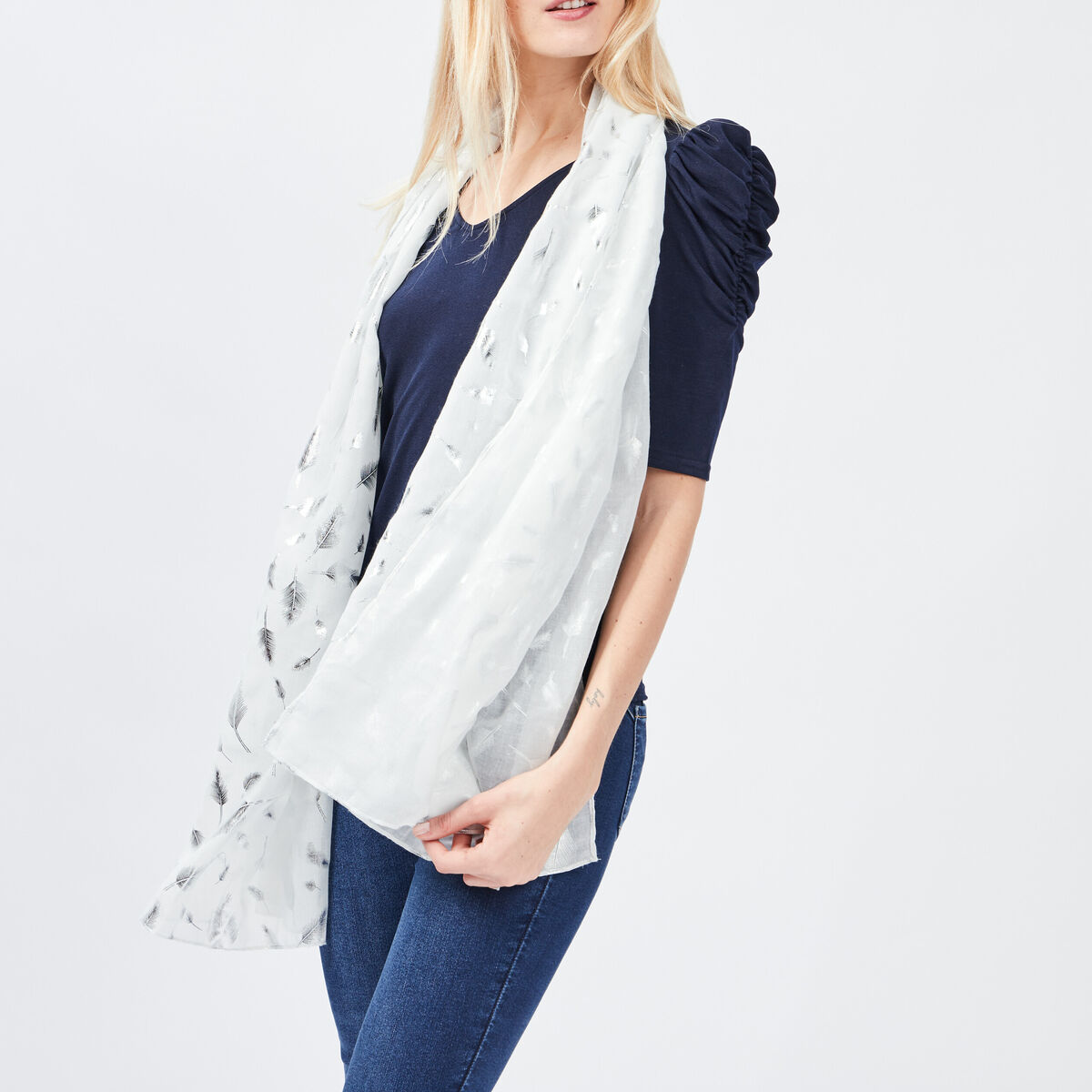 Foulard ecru femme