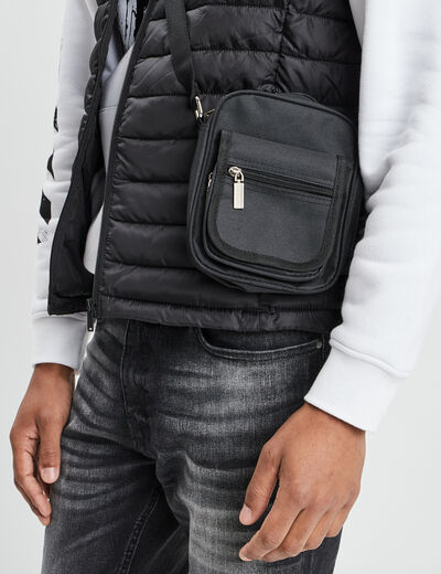 Sac à bandoulière avec poches noir homme