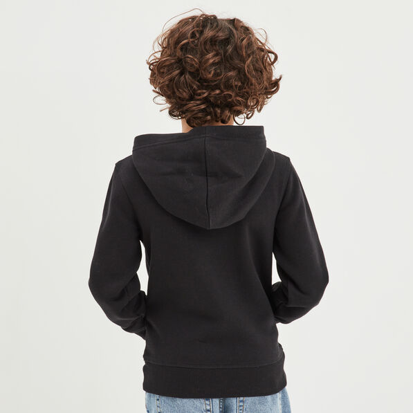 sweat a capuche hoodie droit creeks noir garcon Sweat à capuche hoodie droit Creeks noir garçon