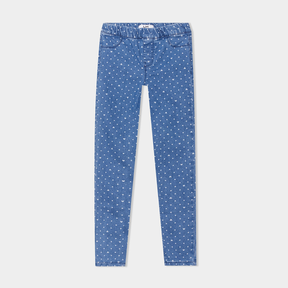 Jegging élastiqué 2 poches denim stone fille