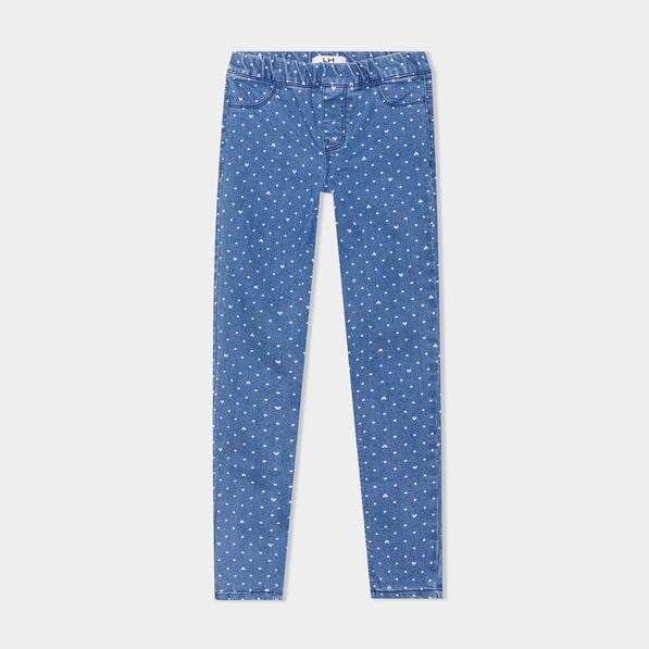 jegging elastique 2 poches denim stone fille Jegging élastiqué 2 poches denim stone fille