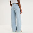 Jeans extra wide leg taille haute denim triple stone femme