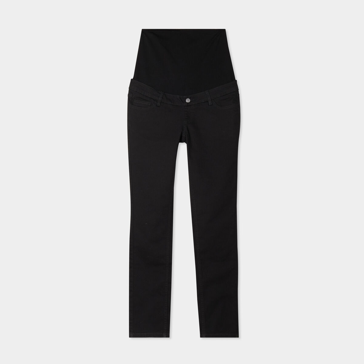 Pantalon slim grossesse avec bandeau noir femme maternité