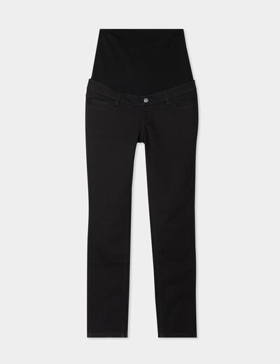 Pantalon slim grossesse avec bandeau noir femme maternité
