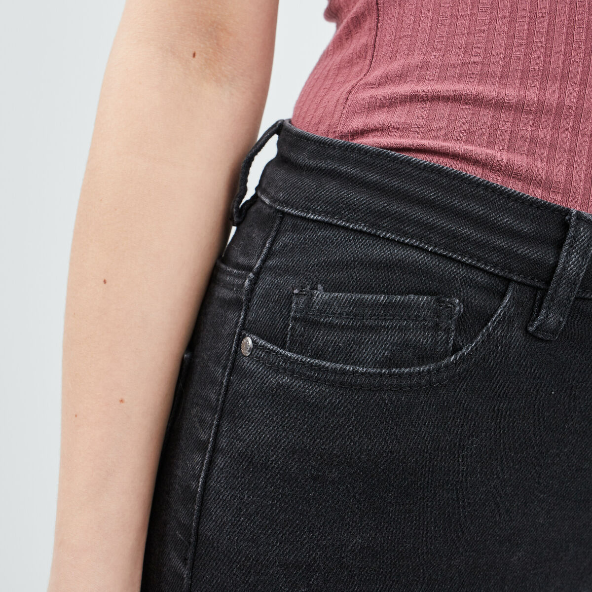 Jeans skinny taille haute Liberto denim noir femme