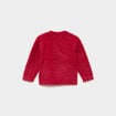 Pull de No&euml;l effet duveteux &agrave; sequins rouge fonc&eacute; b&eacute;b&eacute; fille