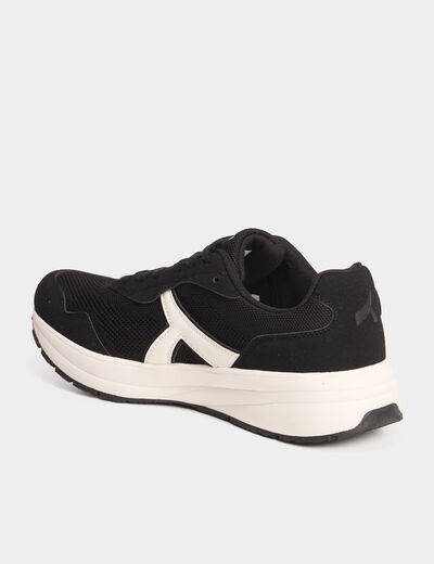 Baskets running de sport &agrave; lacets noir homme