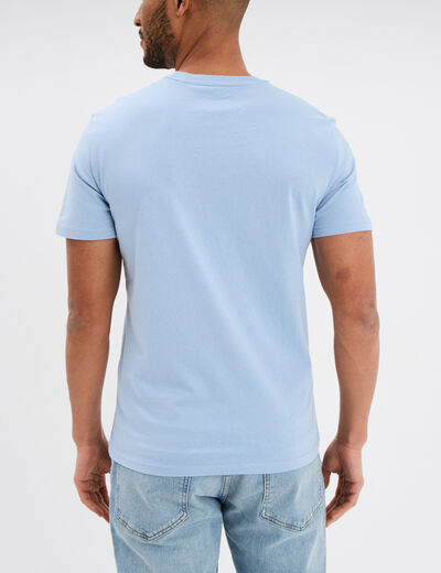 T-shirt manches courtes coton Creeks bleu ciel homme
