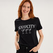T-shirt coton Sex and the City noir femme