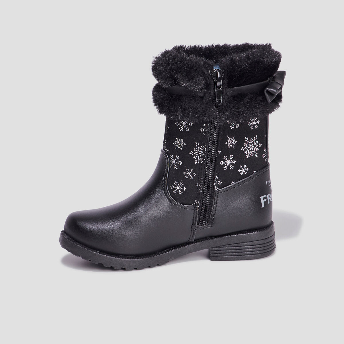 Bottes Reine des neiges noir fille